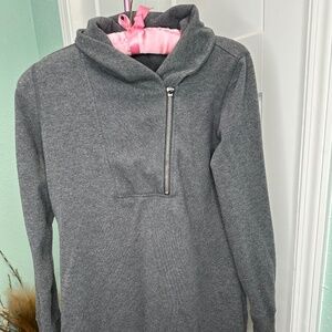 Athleta Sweater/Half-Zip Gray Dress size XSP turtleneck
